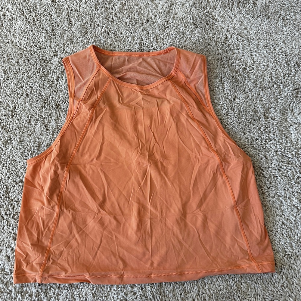 Lululemon Athletica Orange Crop Muscle Tee Sleeveless